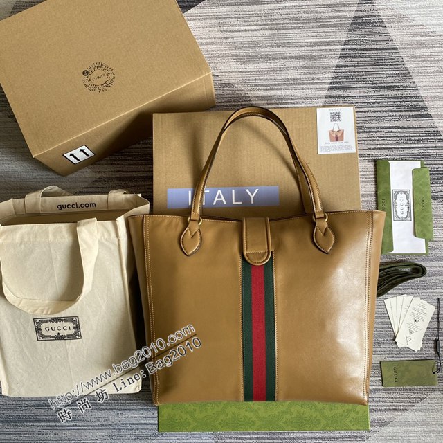 Gucci新款包包 古馳全皮手提購物袋 Gucci雙G簡約托特包 649577  ydg3304